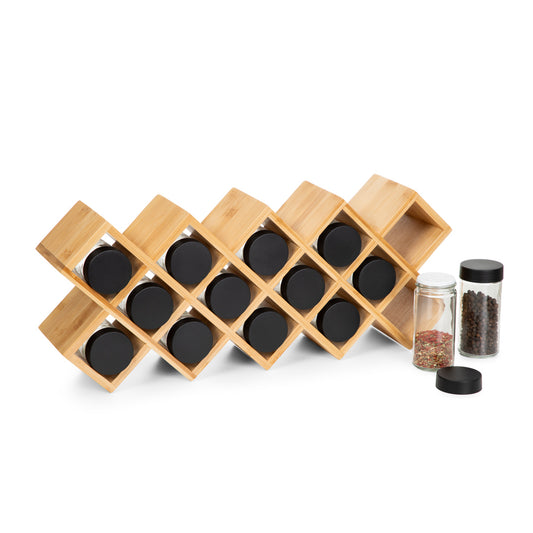 B2 Bamboo Essentials Spice Set on Bamboo Stand