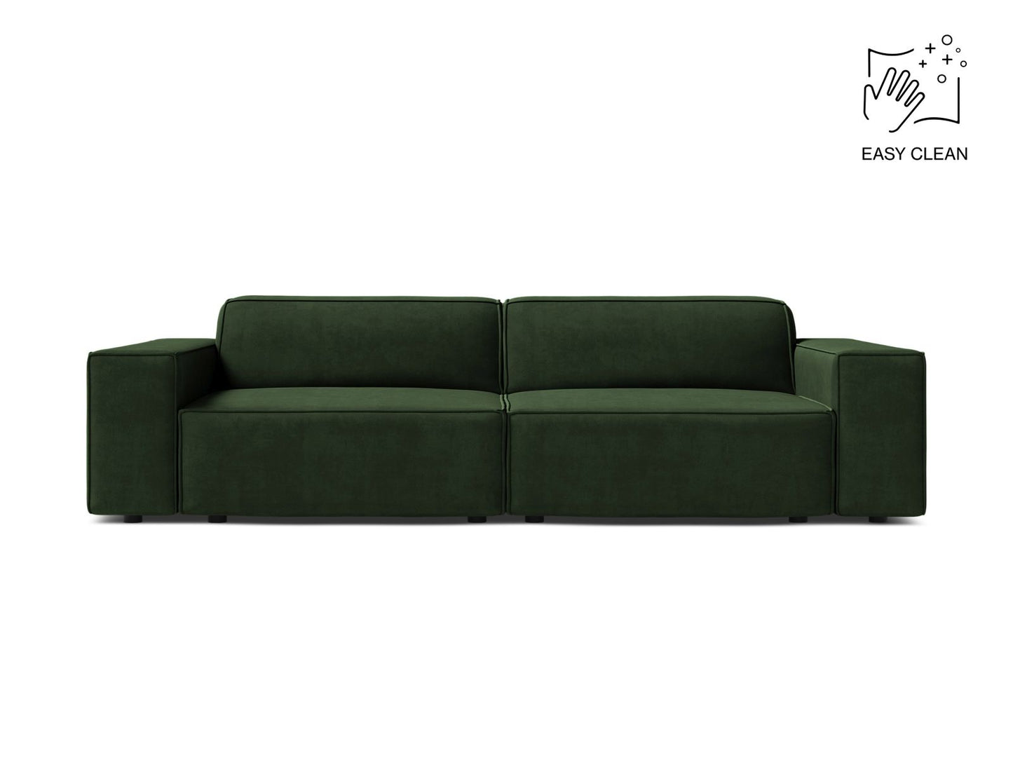 Jodie — Sofa Bottle Green (Venus 2940) Black Plastic