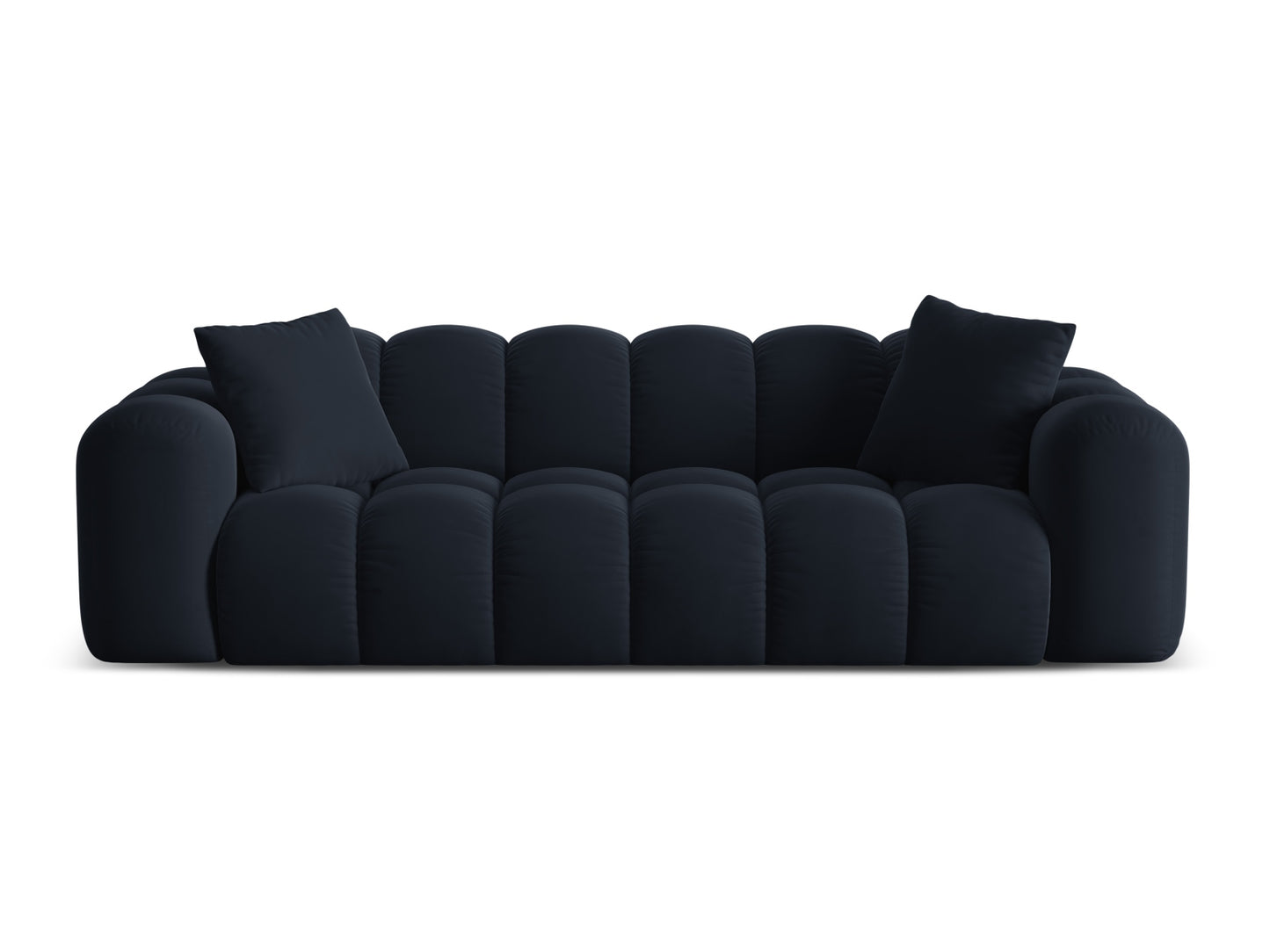 Treno — Sofa Tamsiai mėlyna (Bluvel 89) Juoda plastikinė