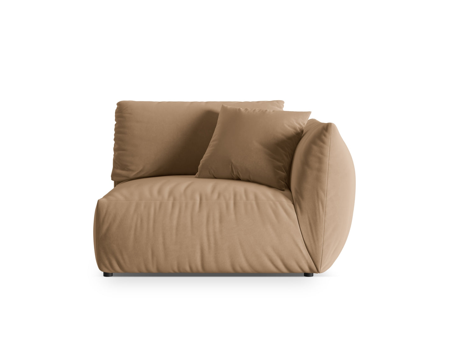 Chris — Modular Sofa Sand (Casino Lion) Black Plastic Right
