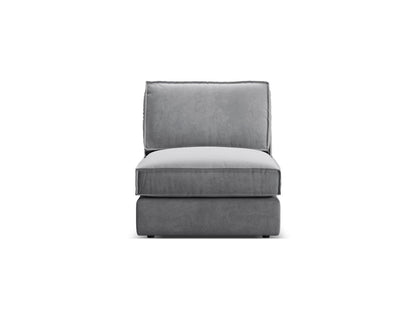 Pola — Modular Sofa Grey (Salvador 17) Black Plastic