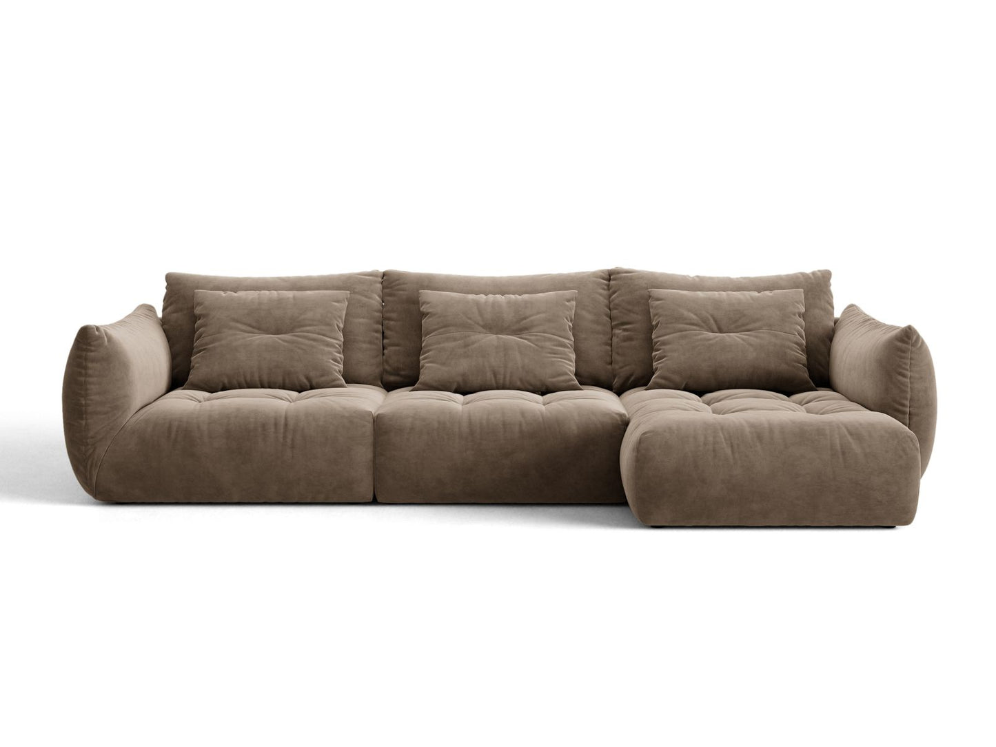 Bloom — Corner Sofa (327x152x97 cm) Light Brown (Casino Taupe) Right