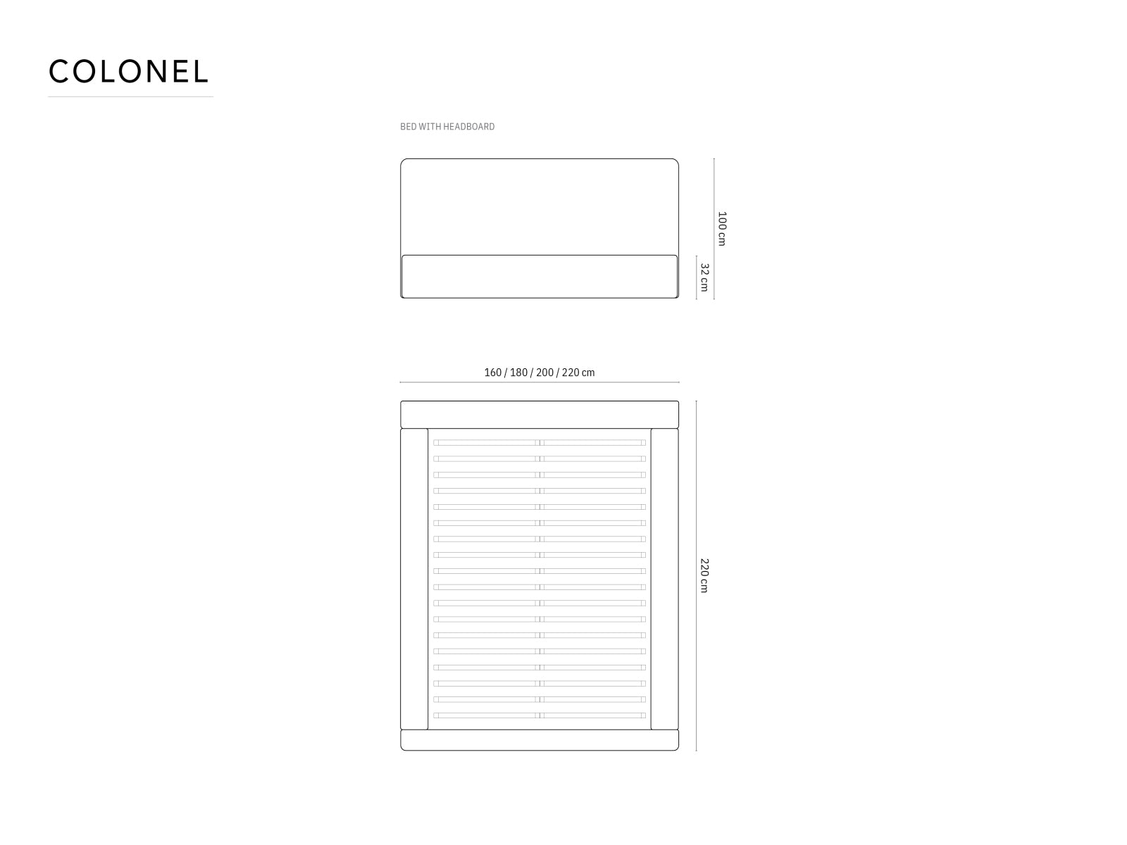 Colonel — Bed (220x220x100 cm)