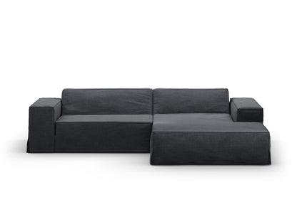 Jodie — Corner Sofa (224x162x77 cm) Grey And Blue (LINS 89) Right