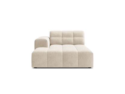 Jennifer — Chaise Longue (108x167x78 cm) Light Beige (Bluvel 22) Left
