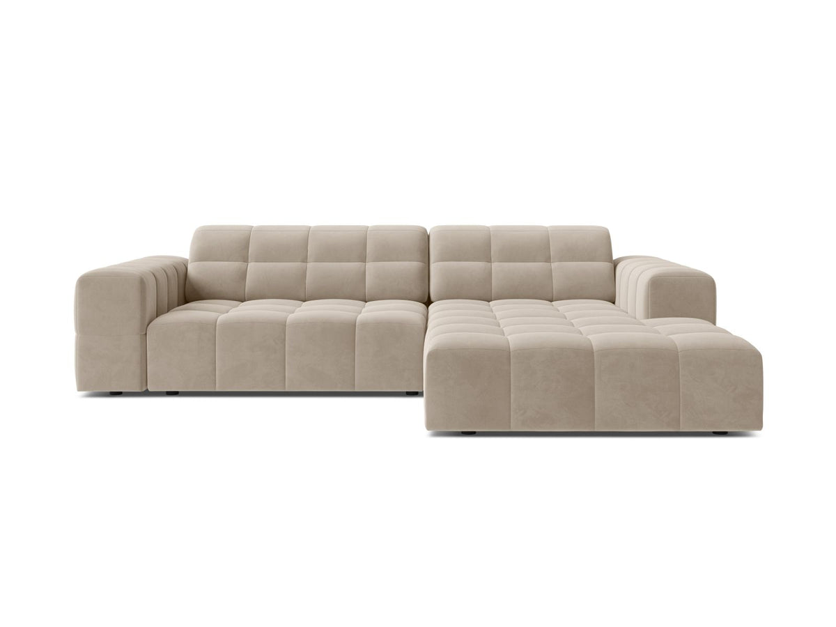 Jennifer — Corner Sofa (234x167x78 cm) Dark Beige (Bluvel 30) Right