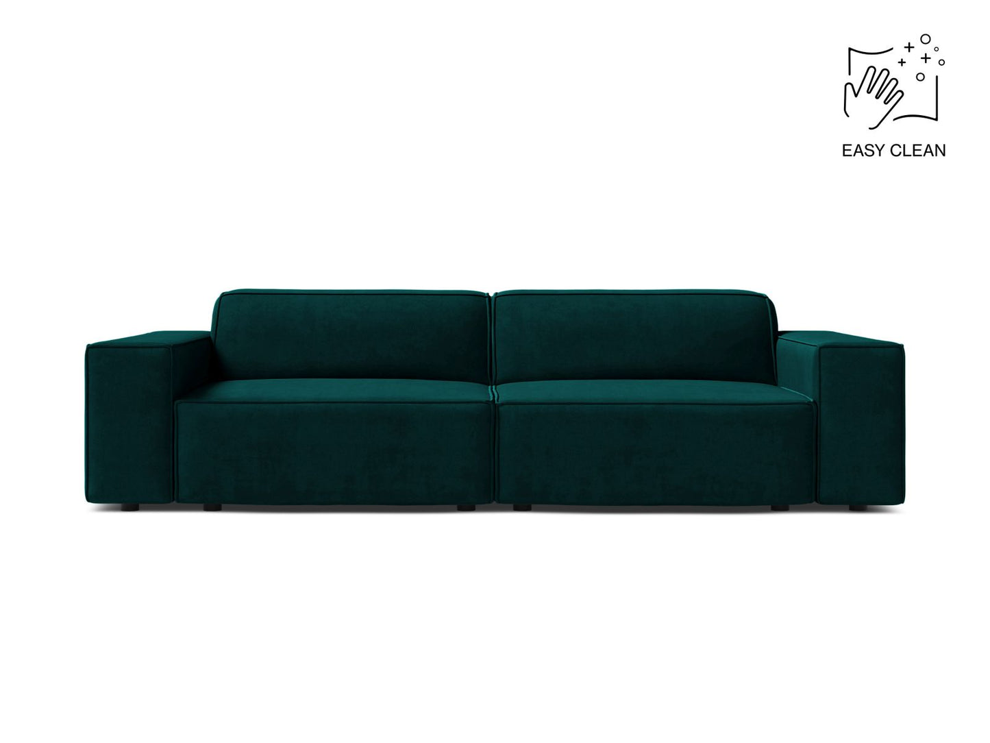 Jodie — Sofa Deep Petrol (Venus 2911) Black Plastic