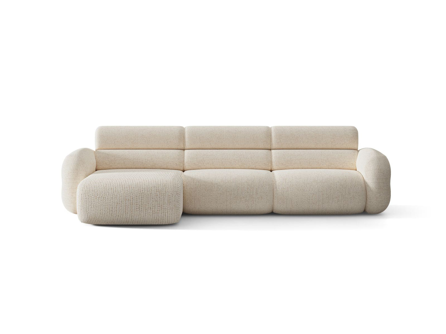 Neo — Corner Sofa (305x165x83 cm) Light Beige (SILENCIO 06) Left