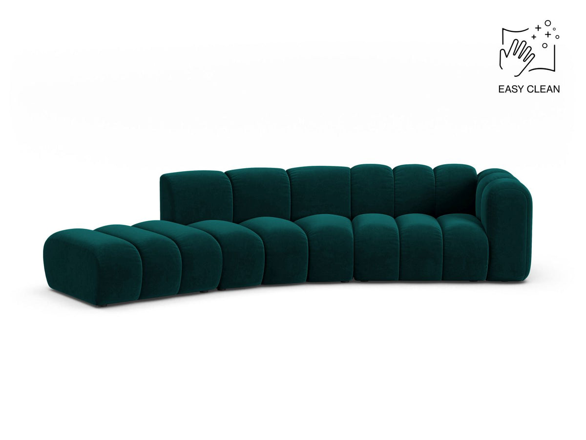 Lupine — Sofa Deep Petrol (Venus 2911) Black Plastic Right