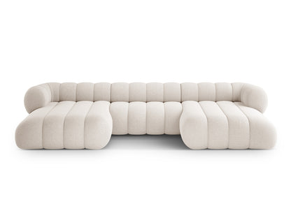 Koge — Panoramic Sofa Light Beige (Eden 2 Pearl) Black Plastic