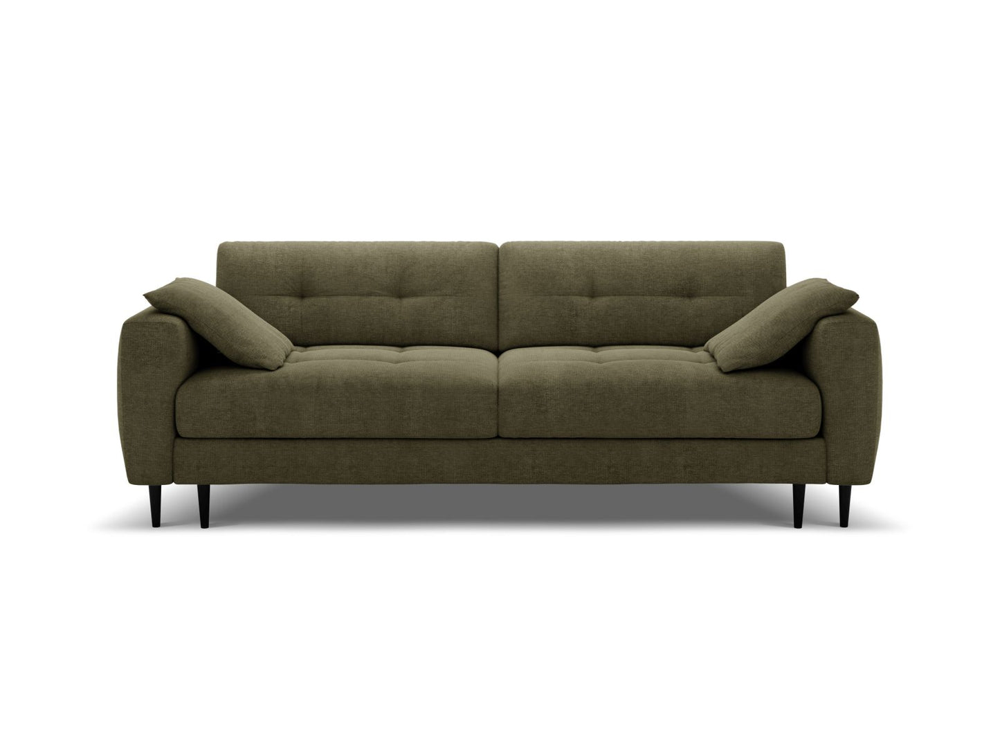 Bemy — Sofa Dark Olive Green (Sorella 34) Black Metal
