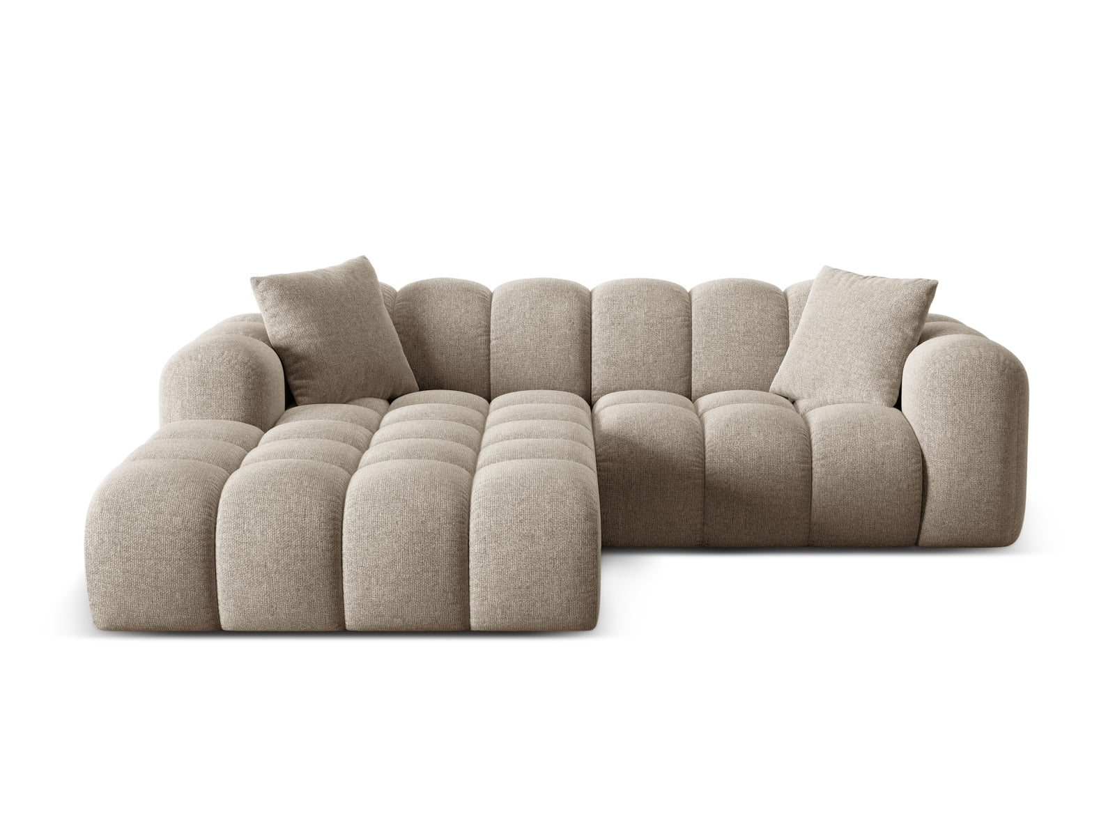 Treno — nurgadiivan tumepruun (Eden 4 Beige) must plastik vasak