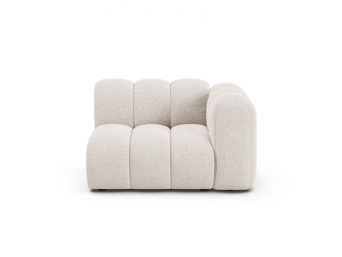 Lupine — Modular Sofa Light Beige (Eden 2 Pearl) Black Plastic Right