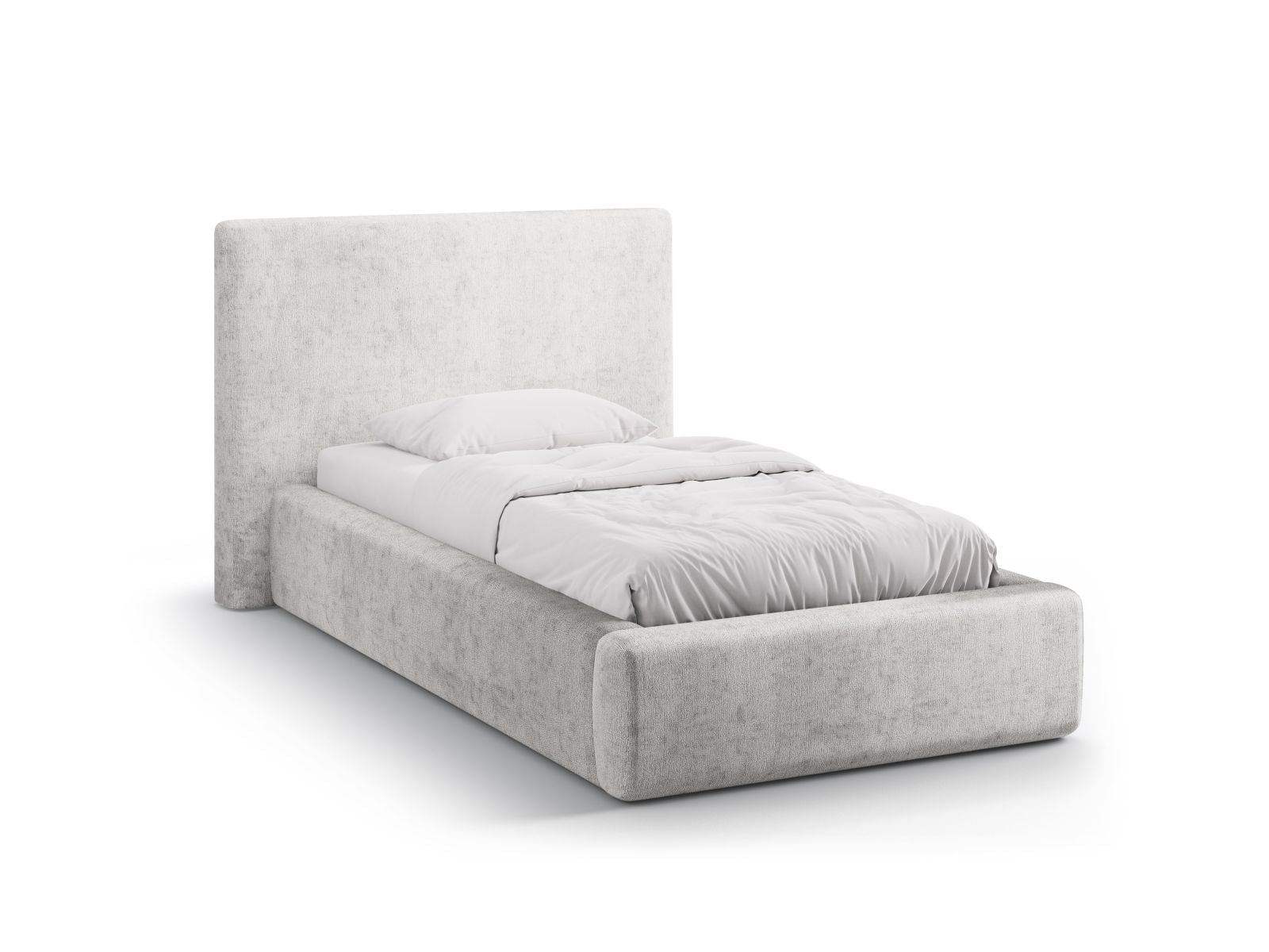 Asti — voodi helehall (Perfect Harmony 80) must plastik