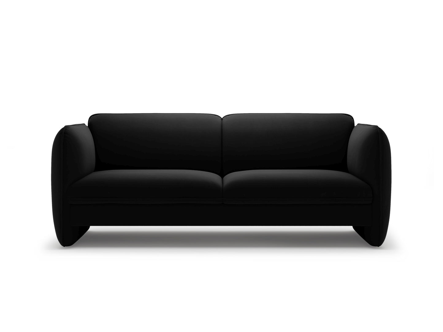Georgia — Sofa (204x90x80 cm) Black (Magic Velvet 2219)