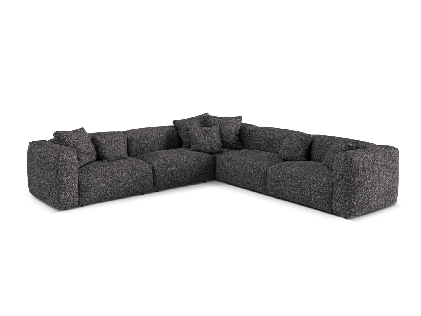 Martina — Corner Sofa Anthracite (Monet Anthracite) Black Plastic