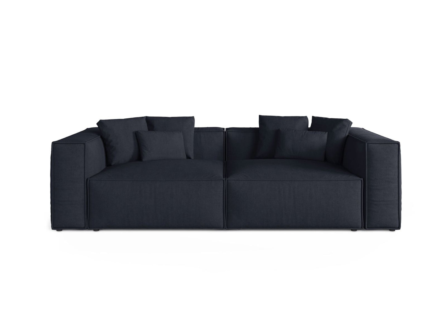 Aveiro — Sofa Navy Blue (Liberty 15) Black Plastic