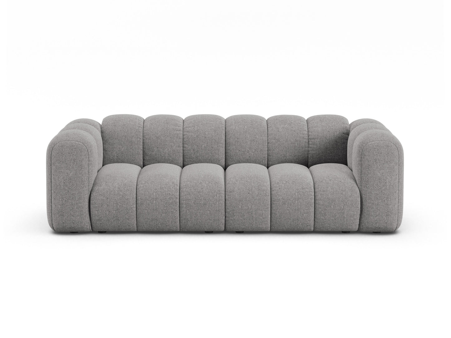 Lupine — Sofa Light Grey (Eden 18 Grey) Black Plastic
