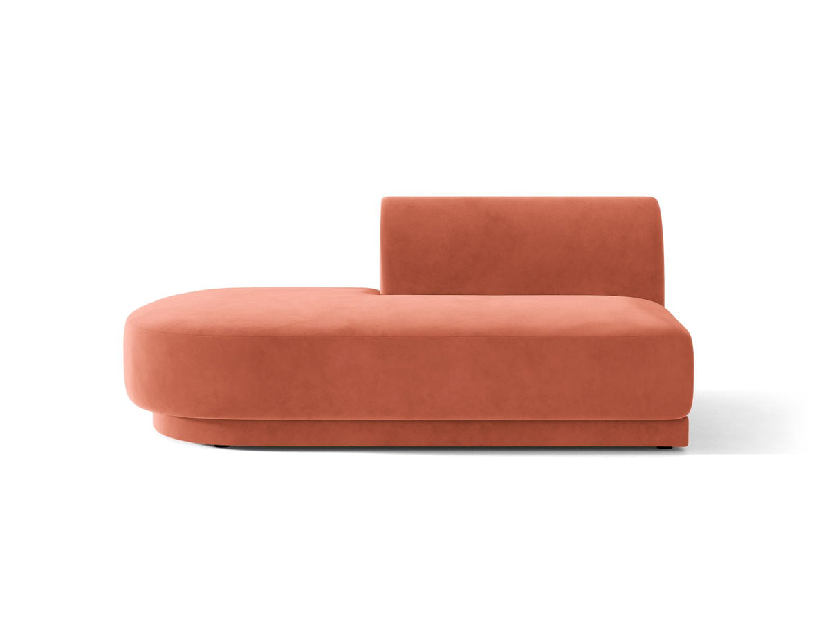 Miley — Modular Sofa Coral (Venus 2933) Black Plastic Left