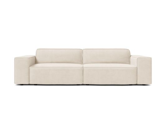 Jodie — Sofa Light Beige (Bluvel 22) Black Plastic