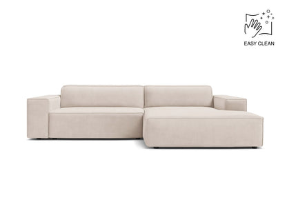 Jodie — Corner Sofa (224x162x77 cm) Light Beige (Venus 2927) Right