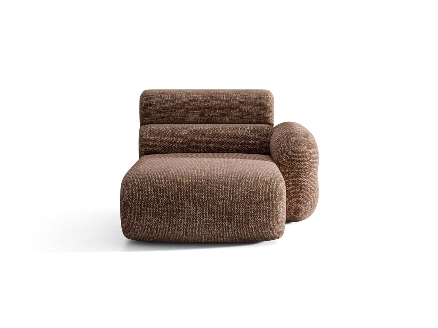 Neo — Chaise Longue (110x165x83 cm) Brown (SILENCIO 27) Right