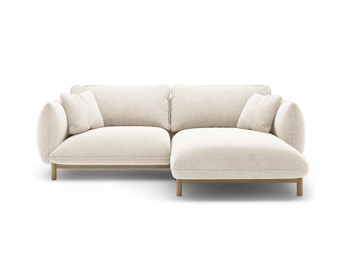 Ada — Corner Sofa (220x179x78 cm) Ivory (Wind 02) Right
