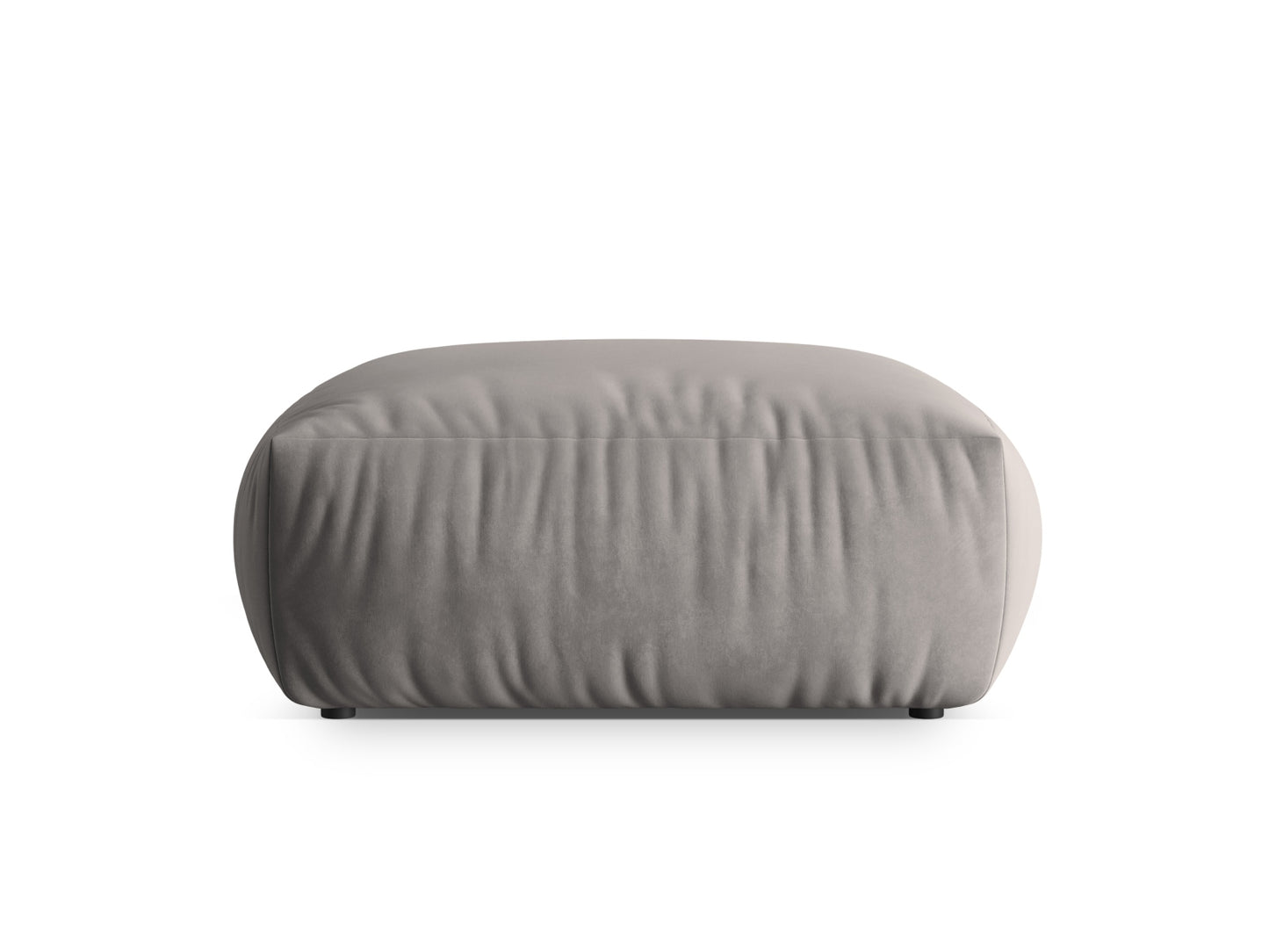 Chris — Pouf Grey (Casino Stone) Black Plastic