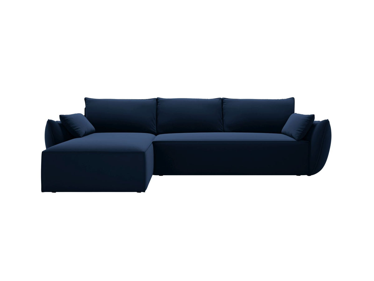 Kaelle — Corner Sofa (252x165x87 cm) Royal Blue (Bluvel 86) Left