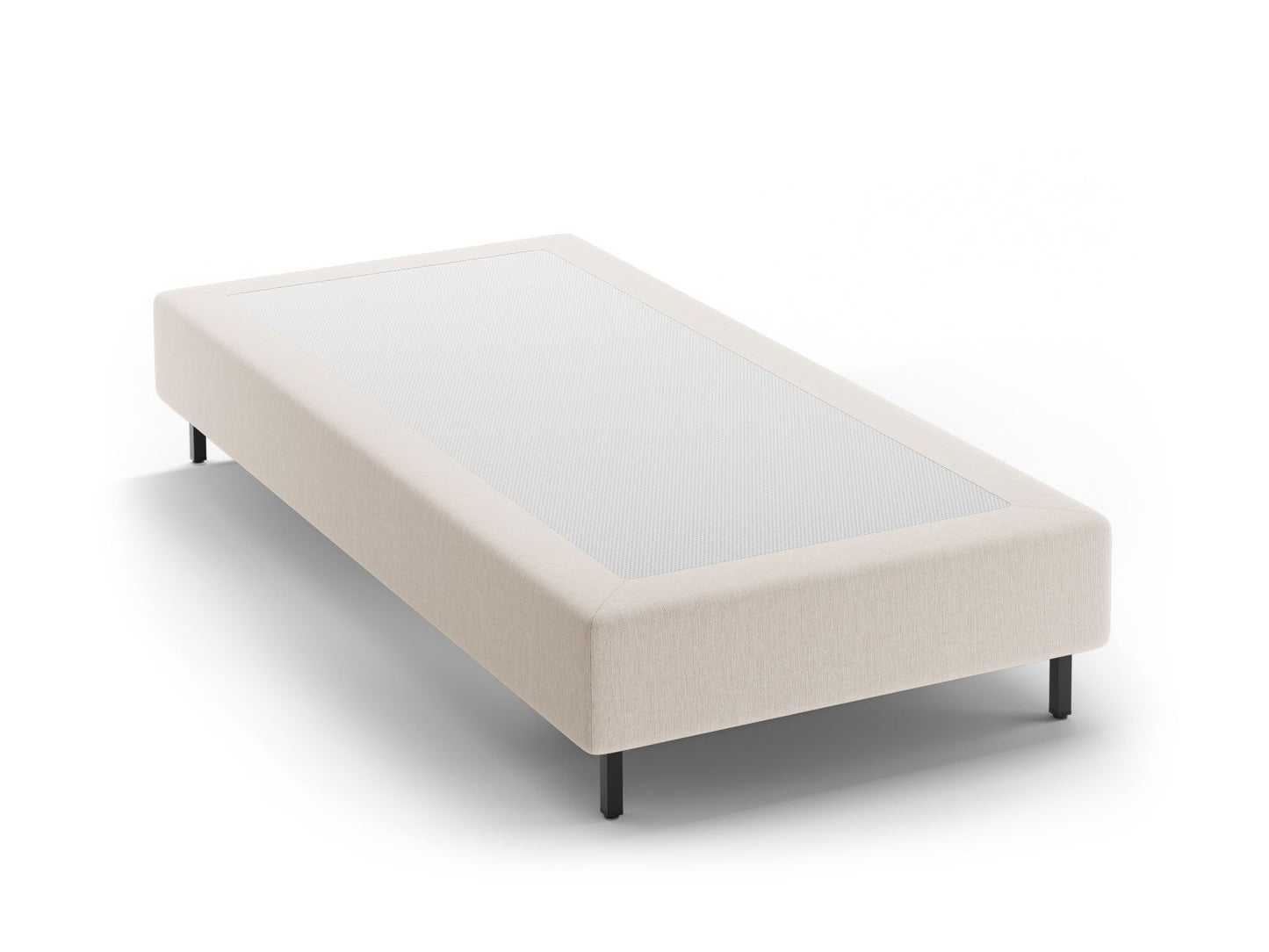 Whale — Bed Base White (BABEL WHITE) Black Metal