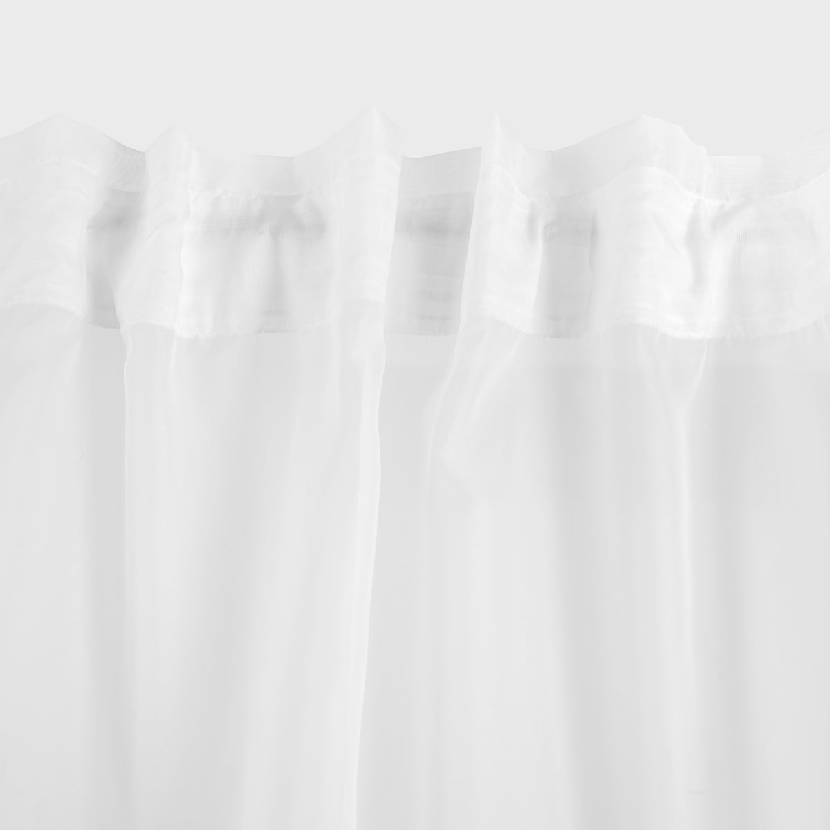 B2 Essentials Swiss Voal Tape White Curtain 140x250 cm