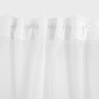 B2 Essentials Swiss Voal Tape White Curtain 140x250 cm