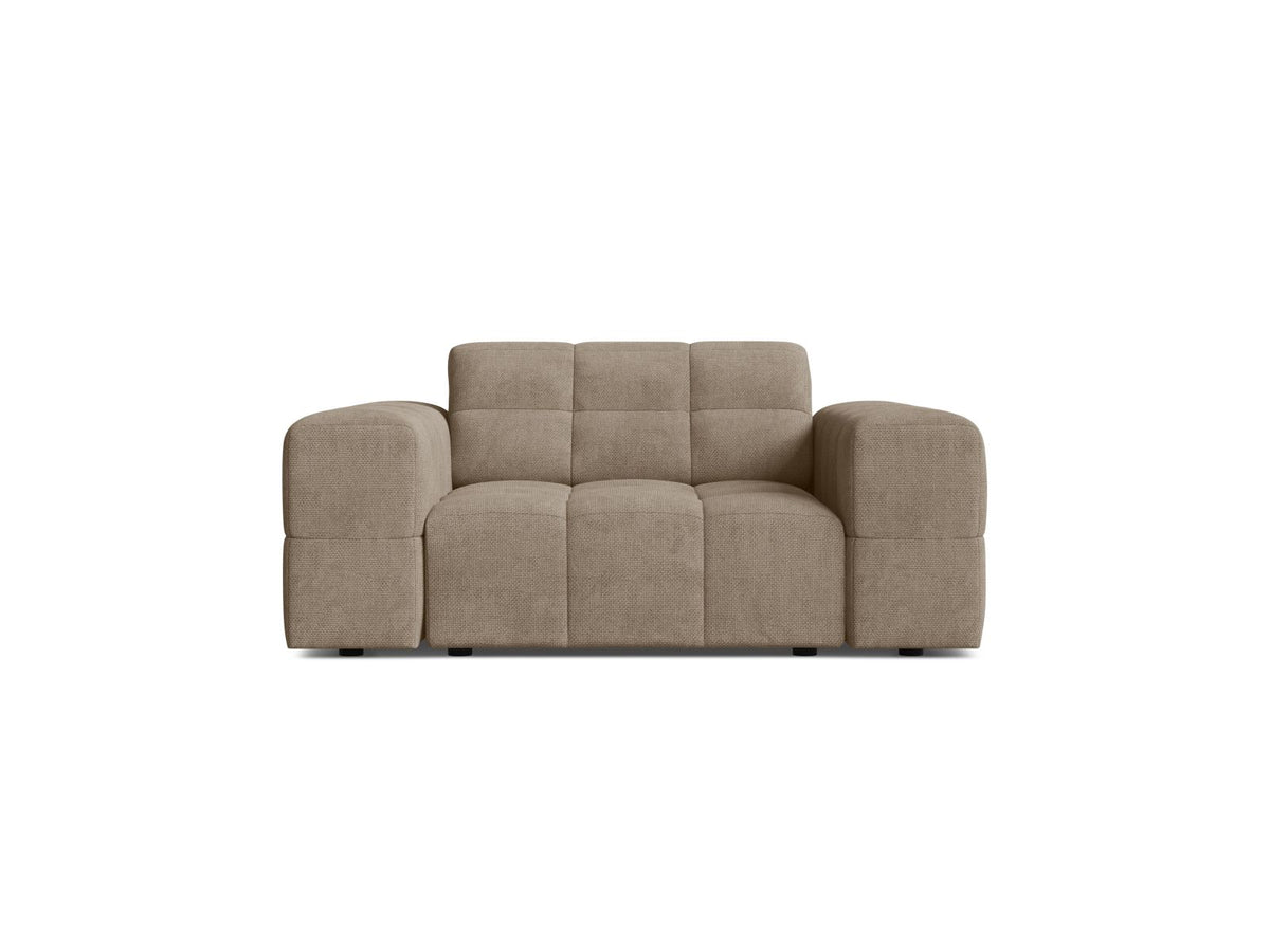 Jennifer — Armchair Dark Beige (Eden 4 Beige) Black Plastic