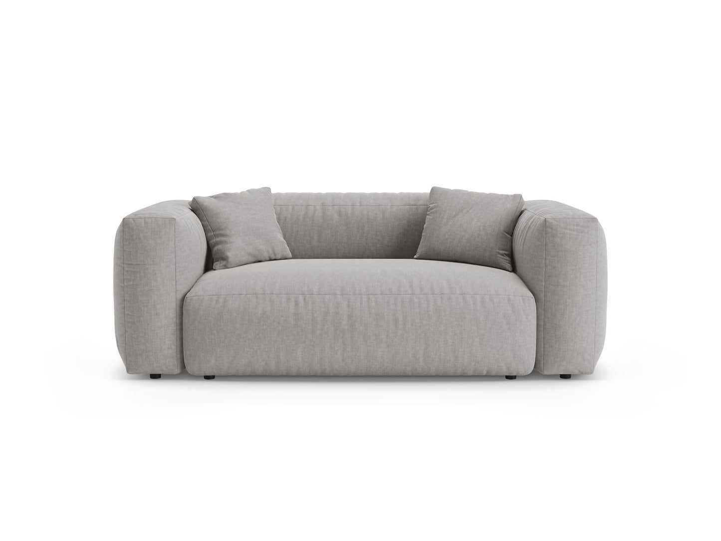 Martina — Sofa Light Grey (Boston Light Grey) Black Plastic