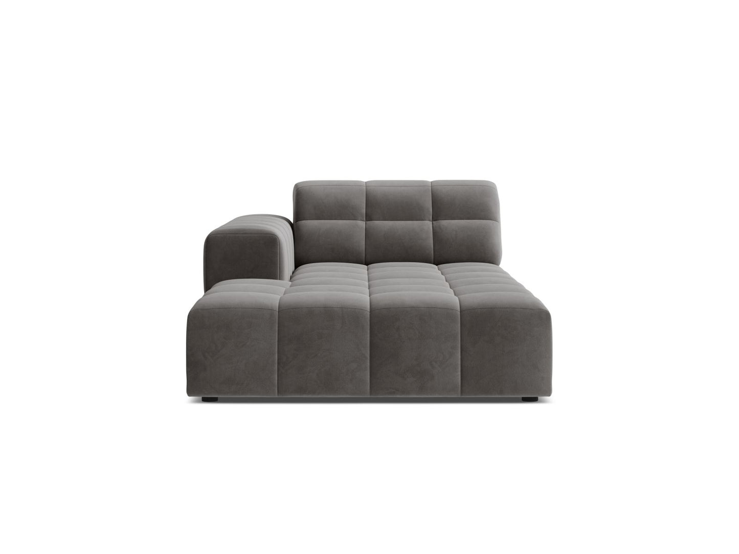 Jennifer — Chaise Longue (108x167x78 cm) Light Grey (Bluvel 13) Left