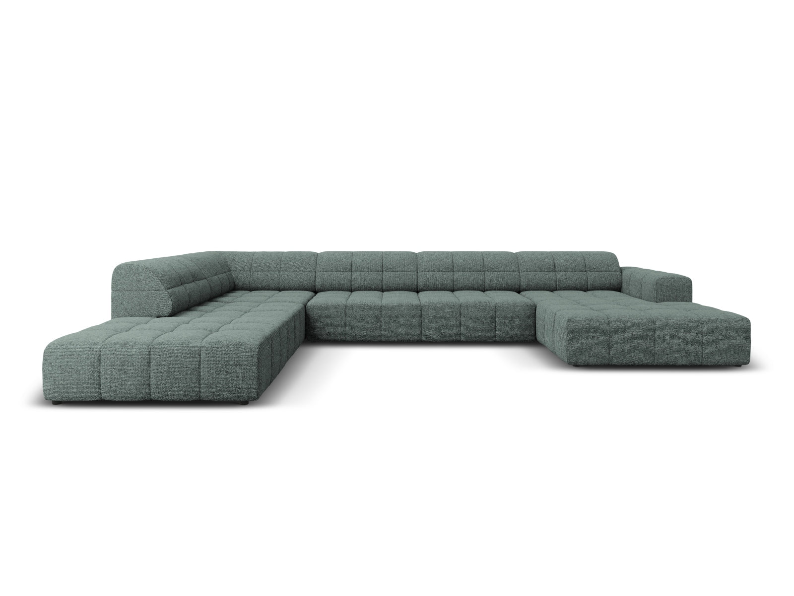 Chicago — Panoramic Corner Sofa Petrol (Haga 78) Must plastik vasak