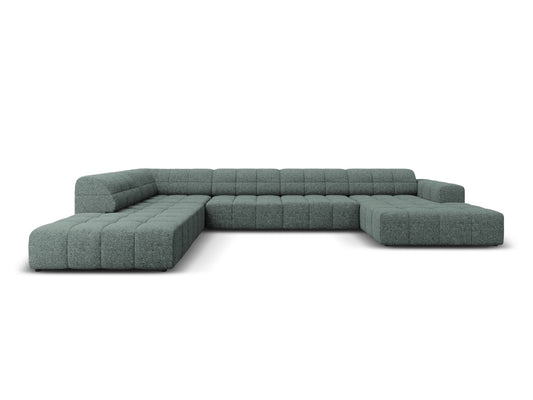 Chicago — Panoramic Corner Sofa Petrol (Haga 78) Must plastik vasak
