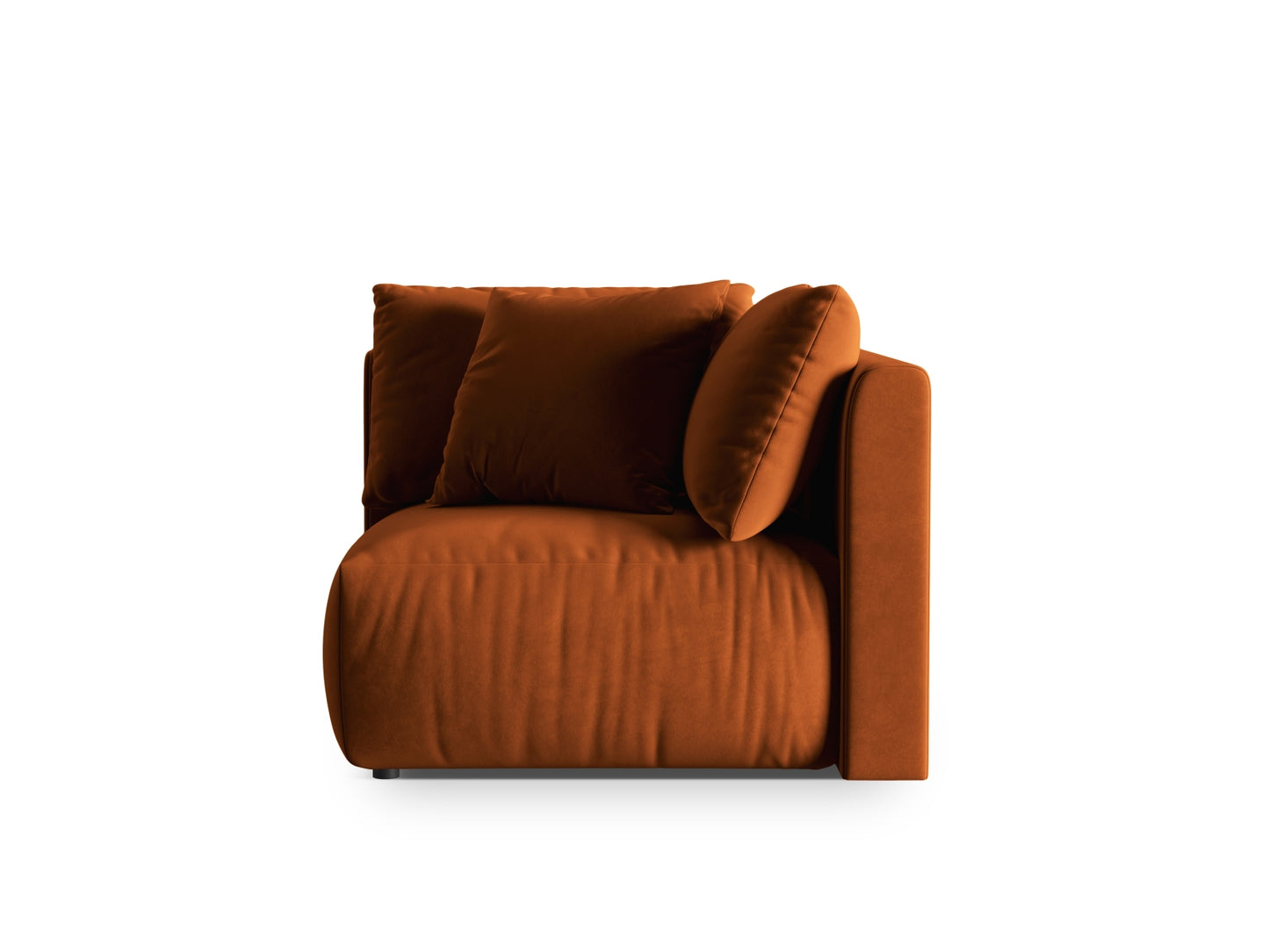 Chris — Modular Sofa Terracotta (Casino Terracota) Black Plastic