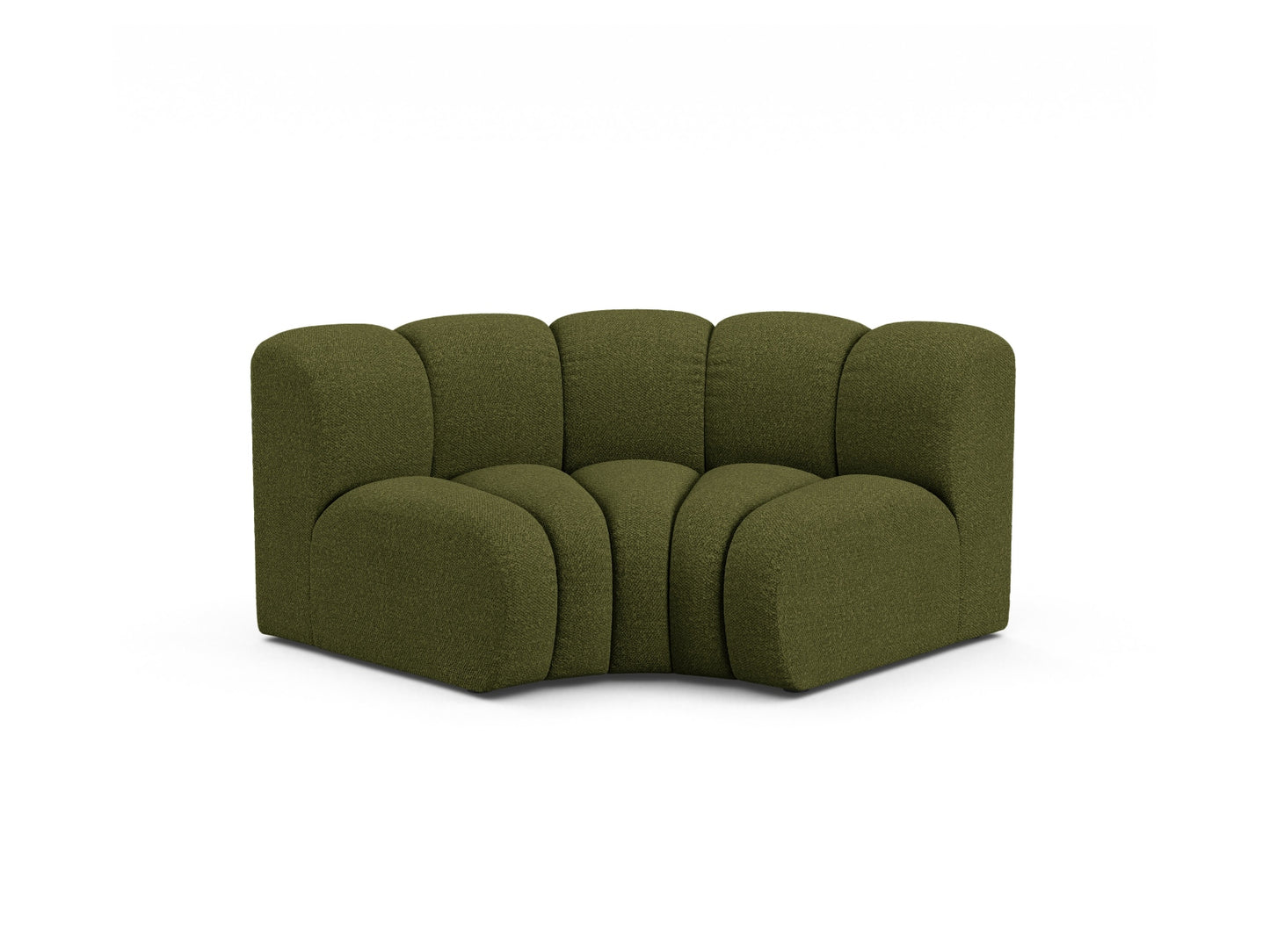 Lupine — Modular Sofa Dark Olive Green (Baloo 2090) Black Plastic
