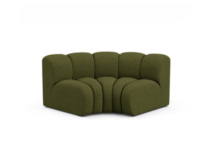 Lupine — Modular Sofa Dark Olive Green (Baloo 2090) Black Plastic