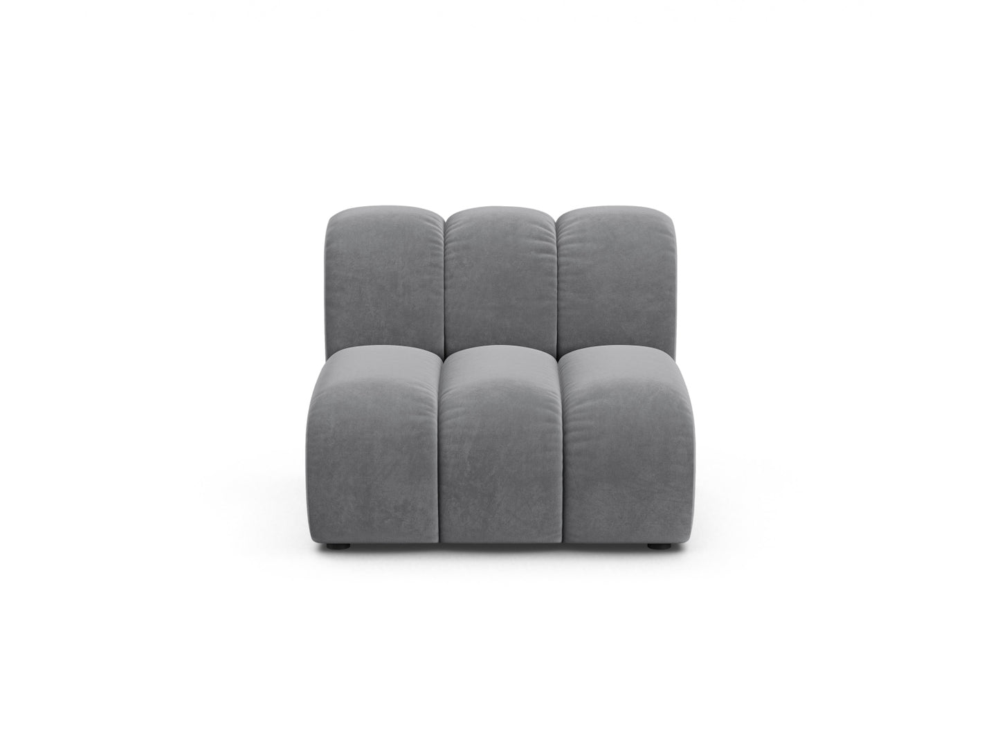 Lupine — Modular Sofa Grey (Salvador 17) Black Plastic