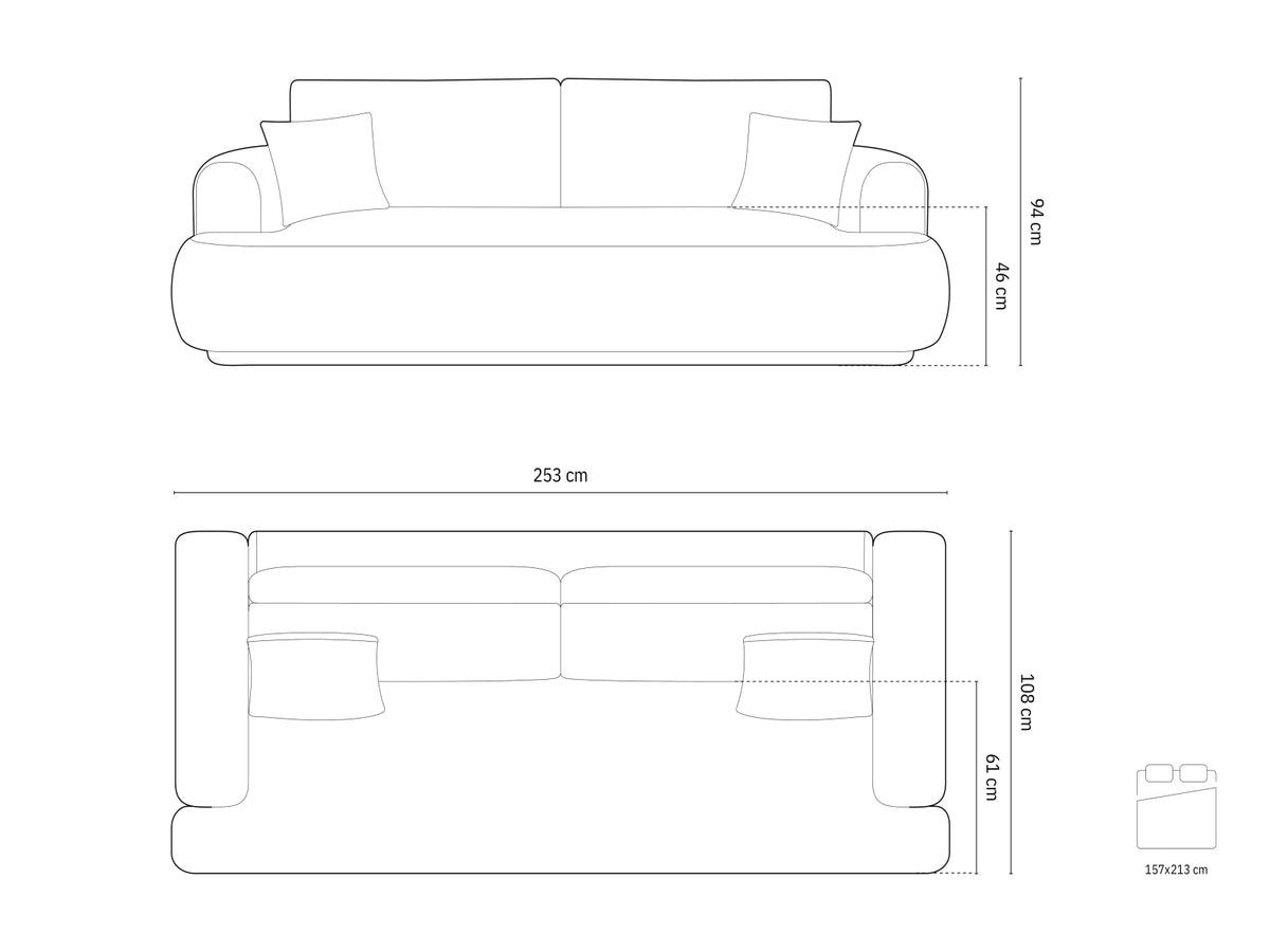 Ella — Sofa (253x108x88 cm)