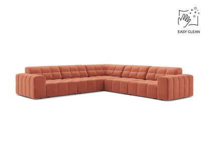 Jennifer — Corner Sofa (285x285x78 cm) Coral (Venus 2933)
