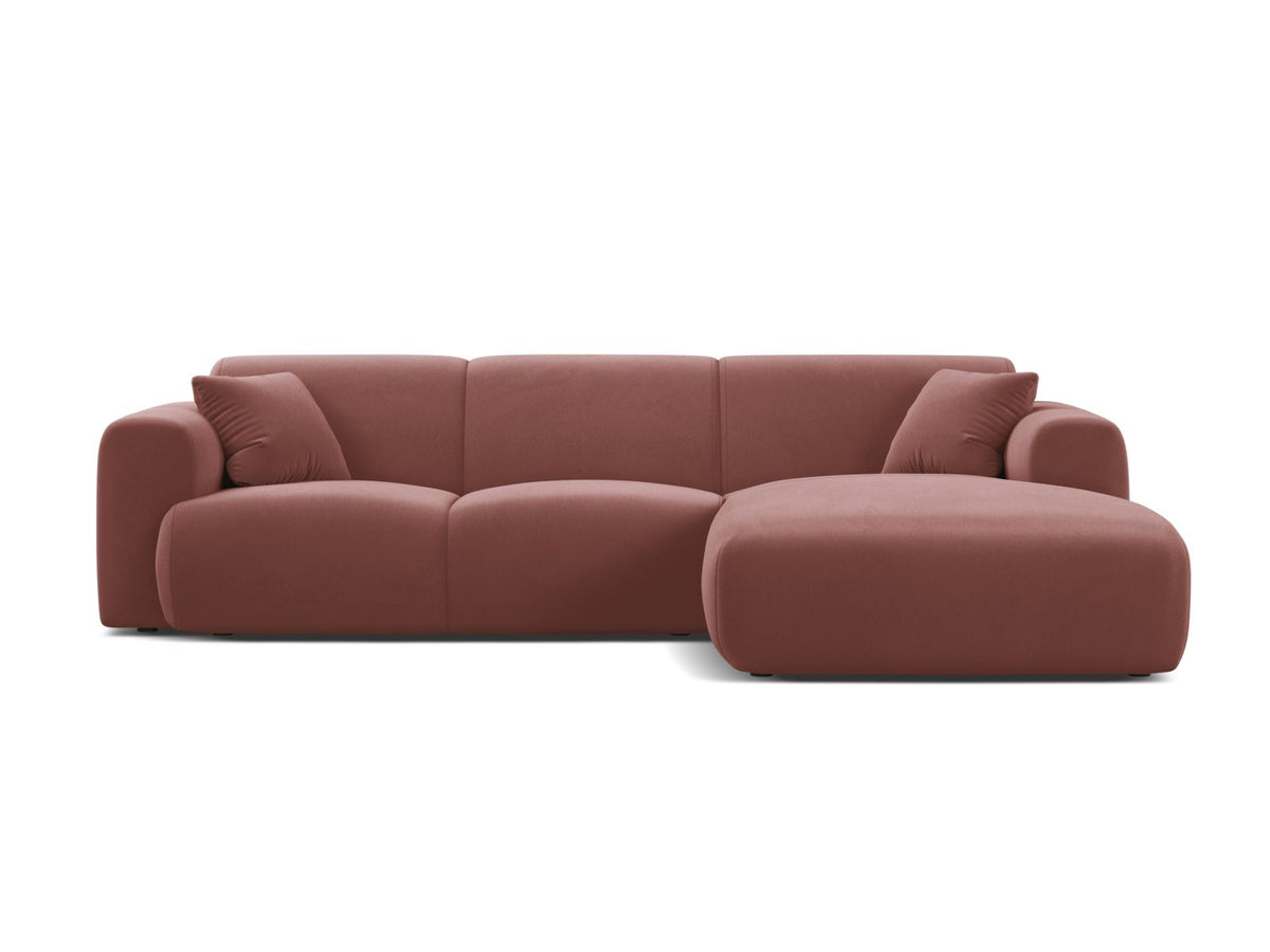 Molino — Corner Sofa Flamingo (Casino Salmon) Black Plastic Right