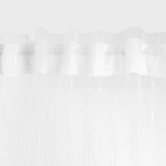 B2 Essentials White Jacquard Curtain with Tape 140x250 cm
