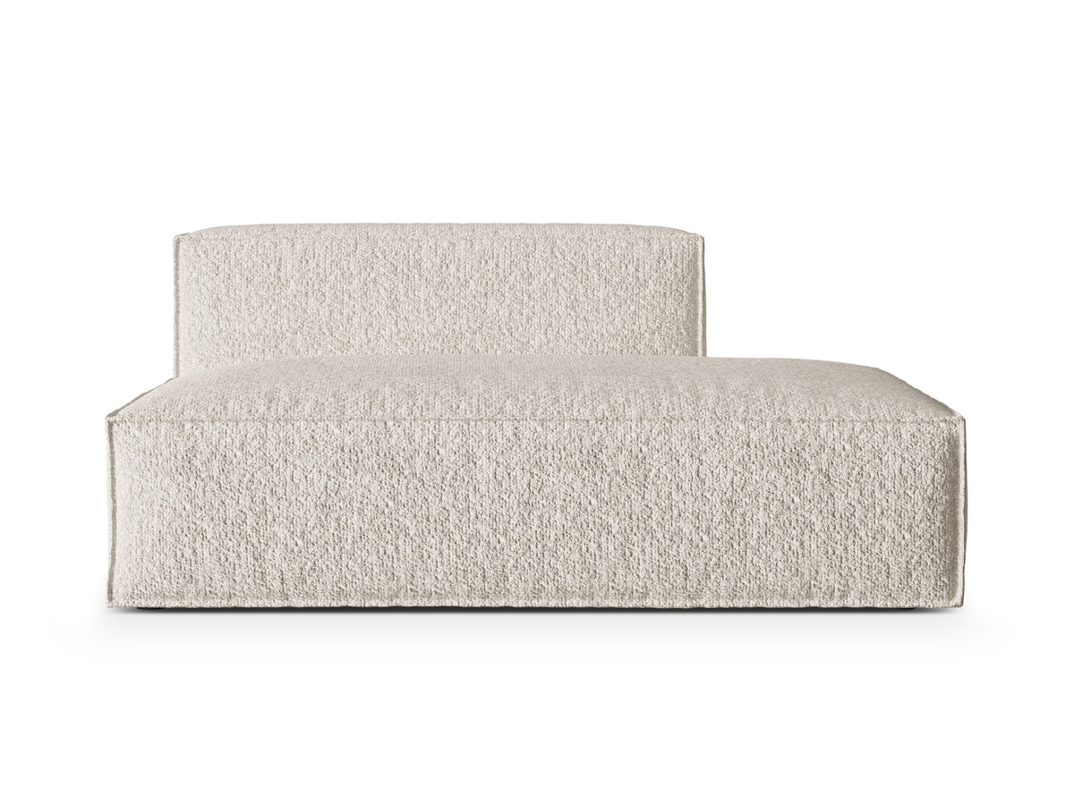 Nuria — Modular Sofa Beige (Monet Sand) Black Plastic Right
