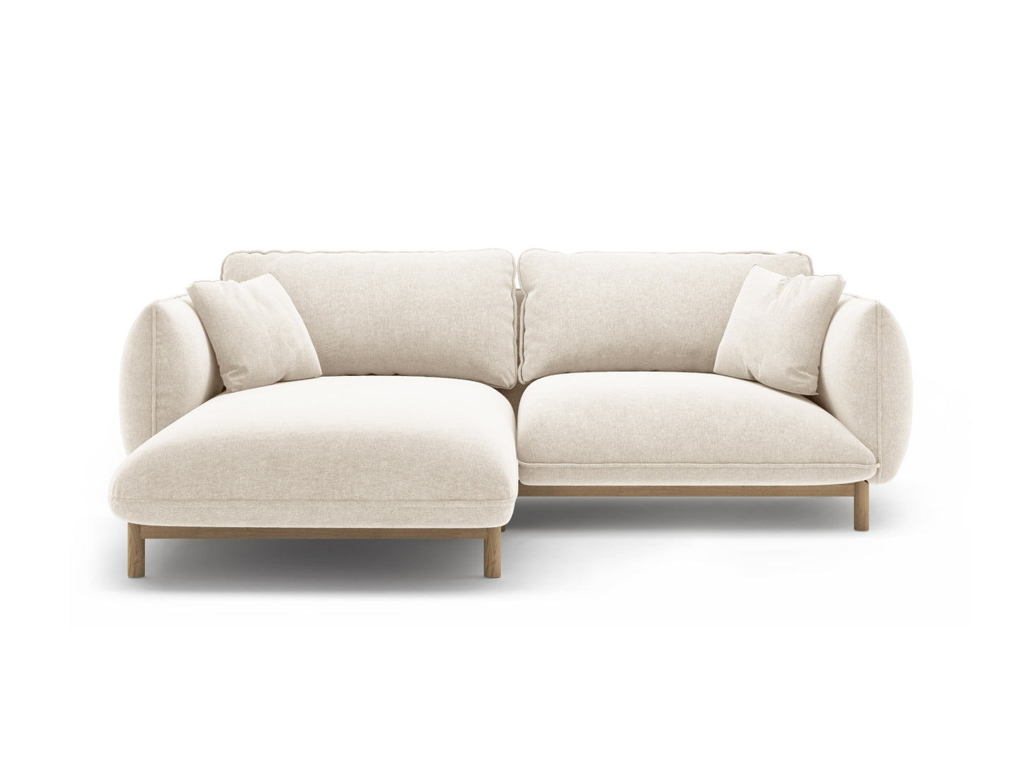 Ada — Corner Sofa (220x179x78 cm) Ivory (Wind 02) Left