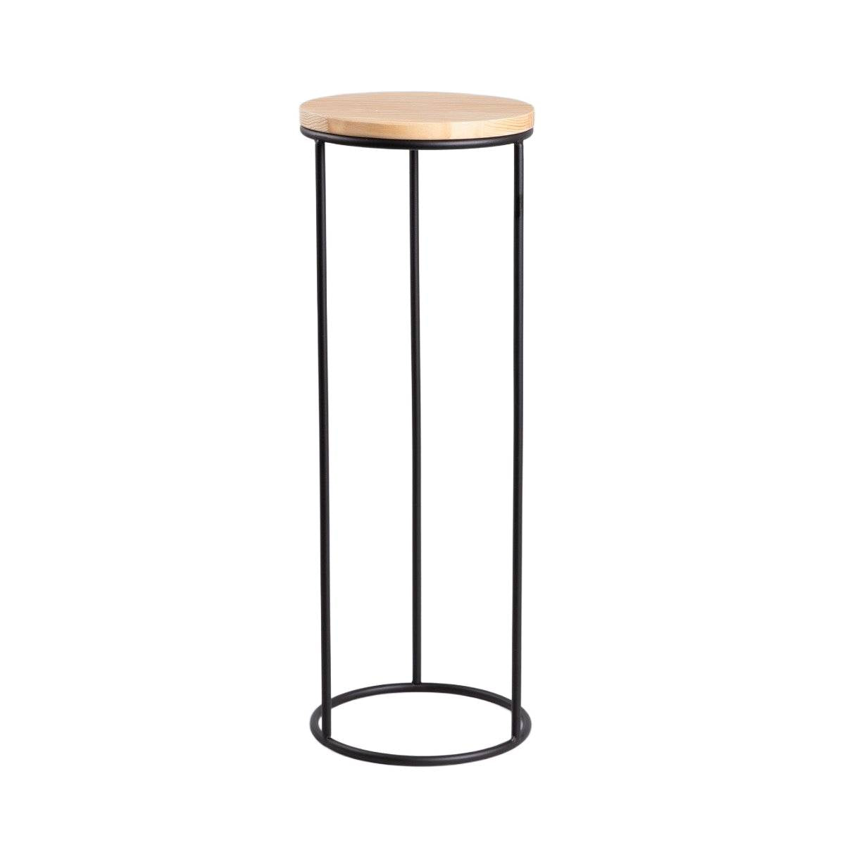 DDEDONI Black Metal Round Flowerbed 66x15x23 cm