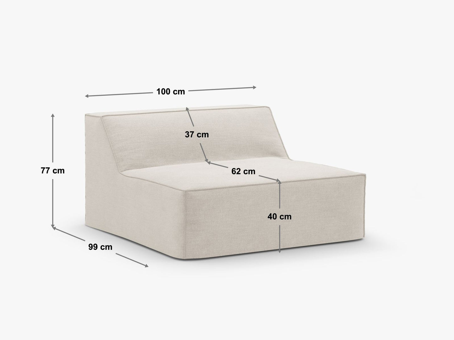 Jodie — modulinė sofa (100,0 x 99,0 x 77,0 cm)