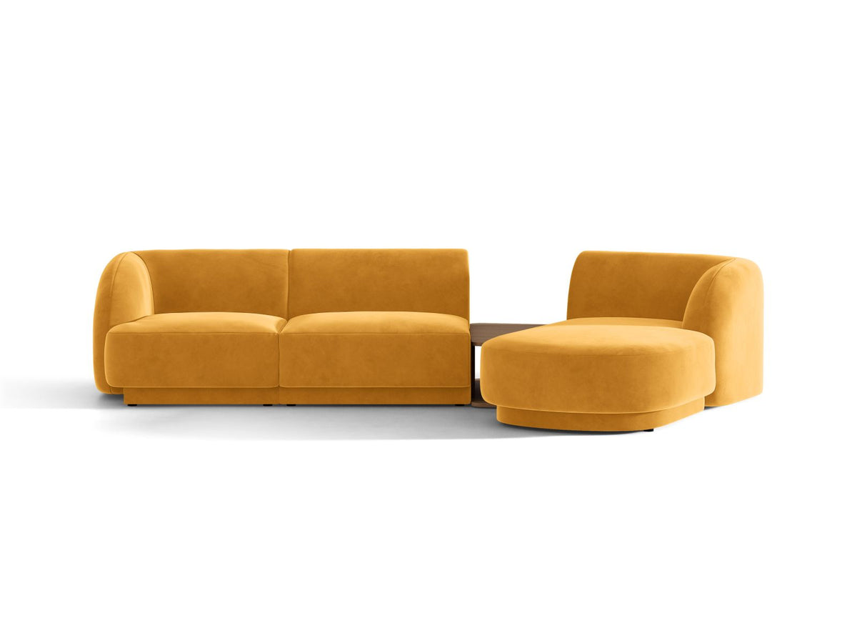 Miley — Sofa Yellow (Venus 2917) Black Plastic Right